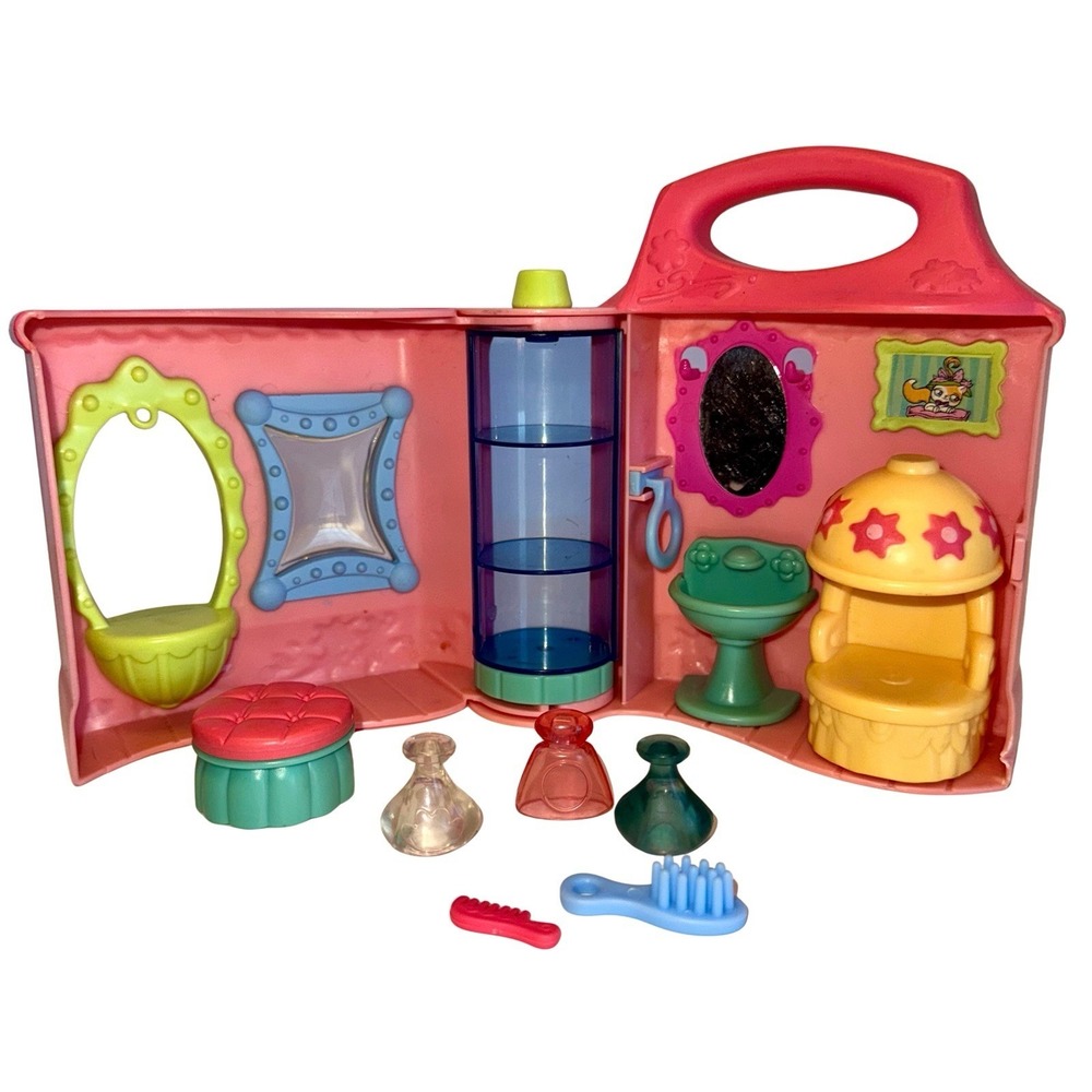 Littlest Pet‎ Shop Purr-Fection Salon LPS w/ Accessories Hasbro